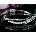 Fehérarannyal bevont 4 karátos karperec ausztriai kristályokkal (0124.)