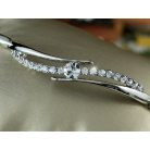 Fehérarannyal bevont 4 karátos karperec ausztriai kristályokkal (0124.)