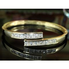   Arannyal bevont karperec 6 karátos szimulált gyémántokkal (0305.)