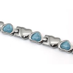 Női mágneses karlánc kék macskaszem opálokkal (0373.)