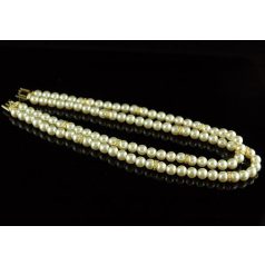 Csodaszép krémszínű gyöngyös szett (0339.)