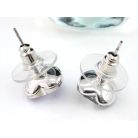 Piros szív fülbevaló ausztriai kristállyal (0561.)