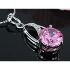 2 részes ékszerszett rózsaszín CZ kristályokkal (0005.)