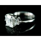 Fehérarannyal bevont "eljegyzési" gyűrű CZ kristályokkal #7 (0642.)