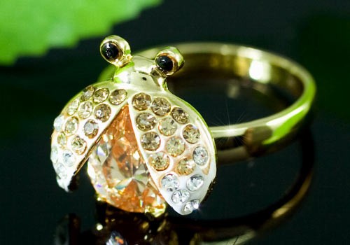 Swarovski on sale beetle ring