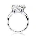 Fehérarannyal bevont 3,75 karátos csillogó gyűrű CZ kristállyal #7 (0640.)