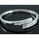 Fehérarannyal bevont karperec 6 karátos szimulált gyémántokkal (0112.)