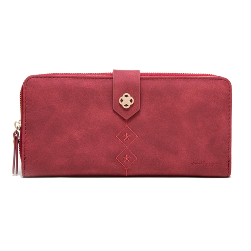 Image of Piros női pénztárca elegáns díszítéssel (0076.)