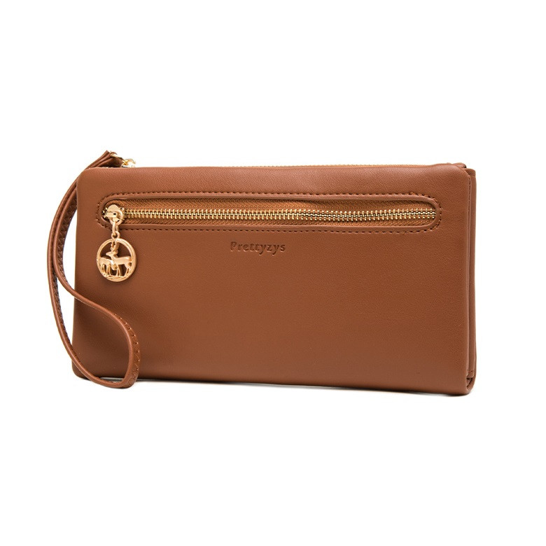 Image of Barna színű női pénztárca csuklópánttal (0078.)