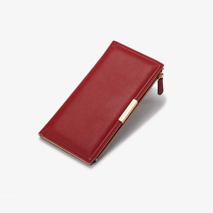 Image of Bordópiros nagy méretű műbőr pénztárca (1043.)